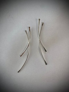 Curved Double Bar Earrings