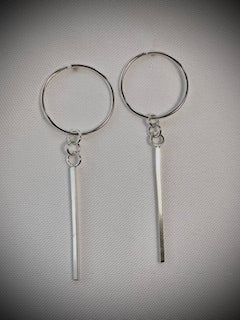 Long Circle with Drop Dangle