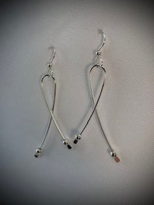 Ribbon Earrings with Bead
