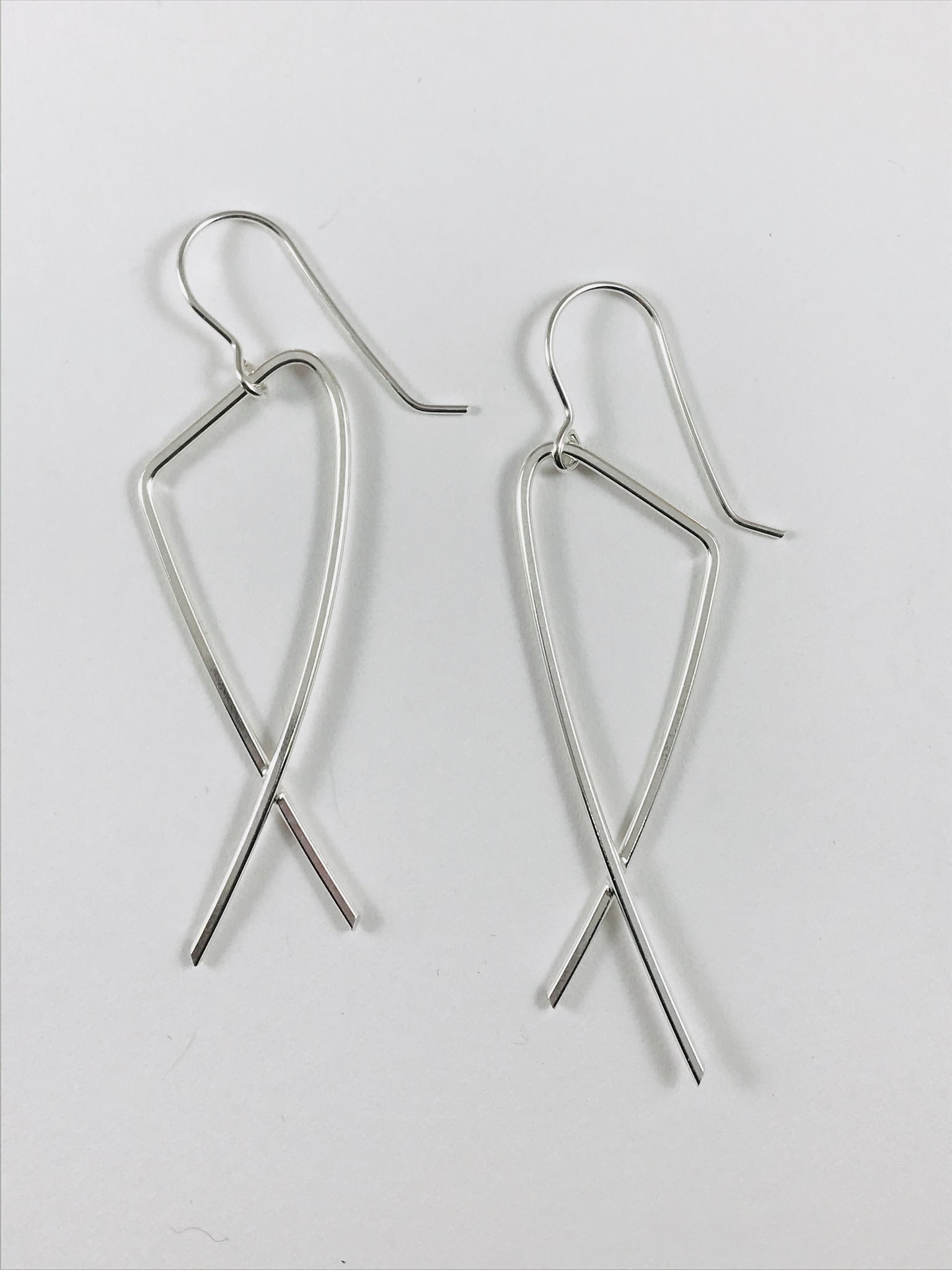 Modern Geometric Brass Dangle Earrings - Nickel Free - Ready To Ship –  Permanent Baggage